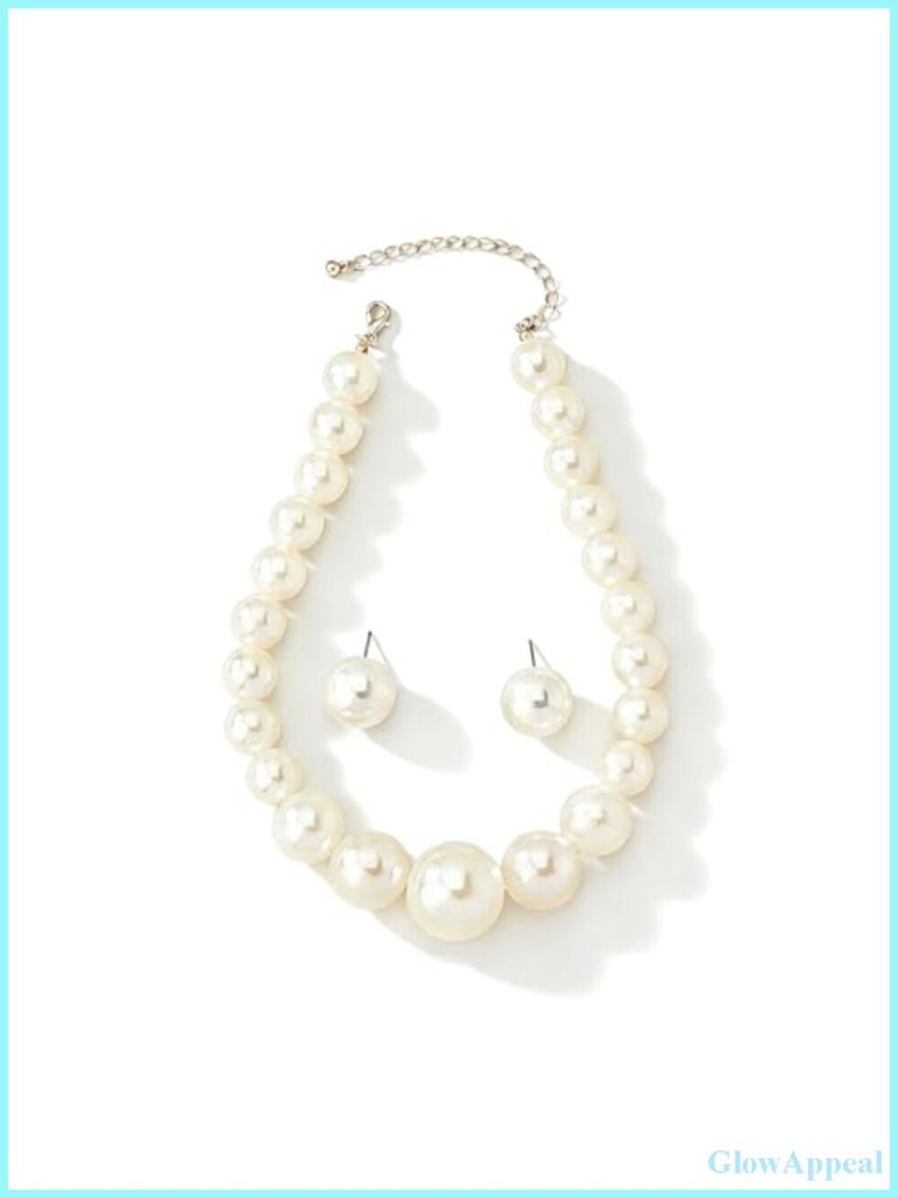 Chunky Pearl Choker Necklace Layered Statement Faux Pearl Wedding Party